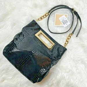 Michael Kors Berkley Metallic leather Clutch